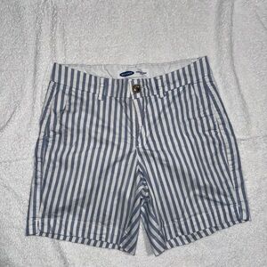 Old Navy Navy and White Striped Shorts